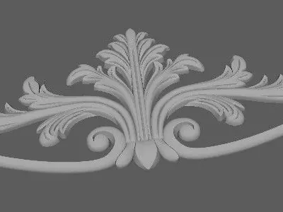 Central decor ornament for furniture 3D model 363