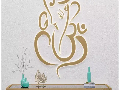 indian wall mural Free 3D model