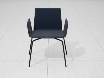 PlusHalle Wing Chair UE4 Low-poly 3D model