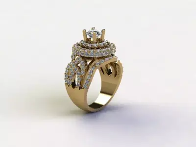 Women ring Popular model in Asia with cad file R17 3D model