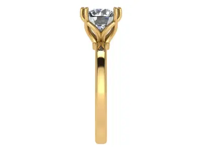 solitaire ring with twist criss cross head   3D print model