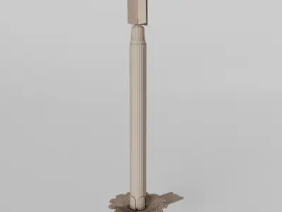 Burning Christmas Tree Candle 3D model