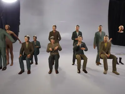 Modular Character - Asian Smart Casual Man - MY2 Low-poly 3D model