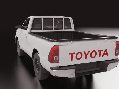 2016 Toyota Hilux one cabin Low-poly 3D model