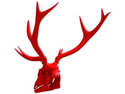 Printable Deer Skull 3D model