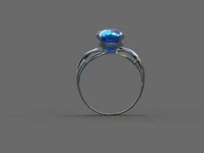 High-Quality 3D Ring Model Low-poly 3D model 14