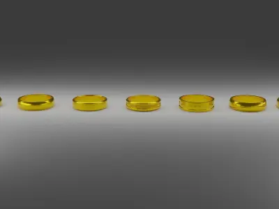 Gold wedding rings Free 3D model