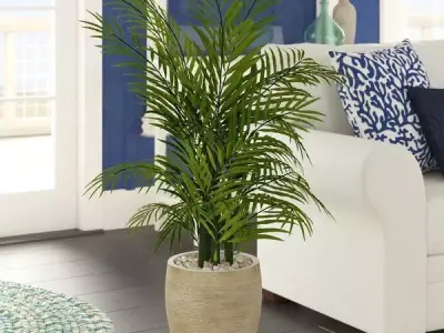 Artificial Palm Tree in Planter 3D model