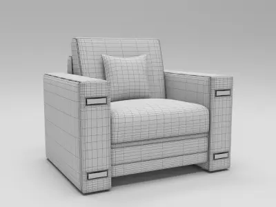 Modern luxury sofa 3D model