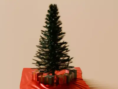 Christmas tree Free low-poly 3D model