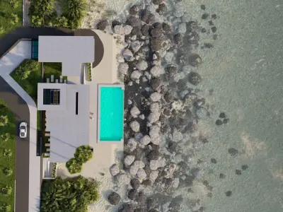 Casa Scene- Beach villa-Modern House 3D model