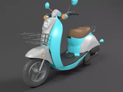 Scooter Motorcycle vino Low-poly 3D model