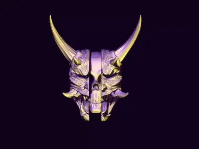 Samurai hannya mask 3D print model