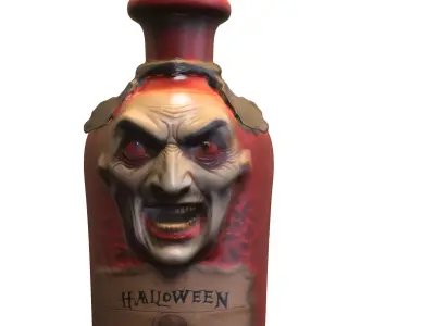 Halloween Vampire Potion Bottle Low-poly 3D model
