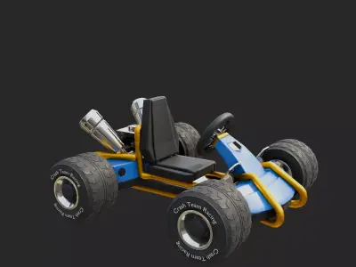 crash cart Low-poly 3D model