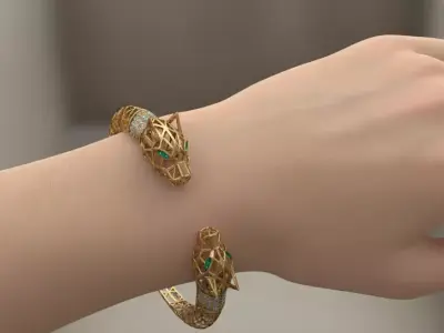 Panthere Venus Jewelry model - for Her 3D print model