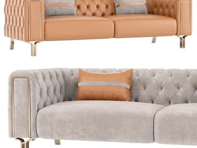 Montego Living Room Sleeper Sofa 3D model