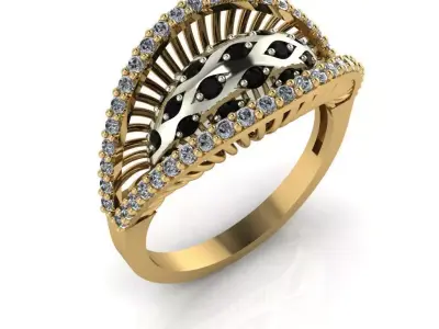 FANCY WOMAN RING 3D print model