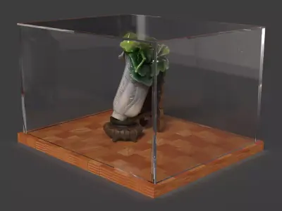 Chinese Jadeite cabbage figure Low-poly 3D model