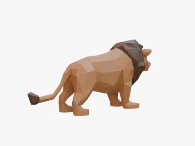 Lion low poly Low-poly 3D model purchase
