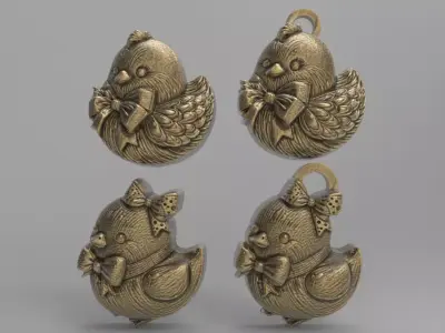 Easter chick decor 3D print model