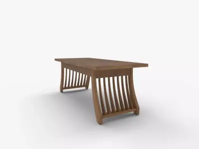 Tribesigns Rectangular Dining Room Table 3D model