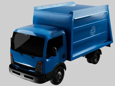 Recycle Truck Waste Car Low Poly Low-poly 3D model