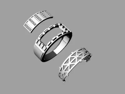Jewelry Mens Ring Gold 3D print model