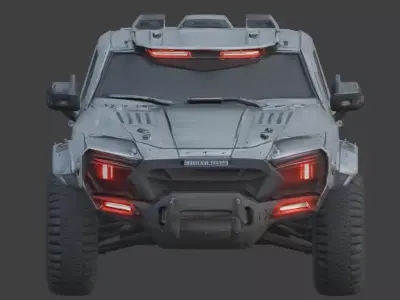 Cyberpunk Tactical Performance SUV 3D Model Low-poly 3D model by Choco-Bear