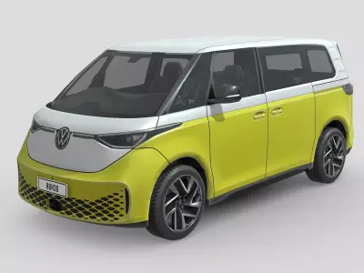 Volkswagen ID Buzz 2023 Low-poly 3D model