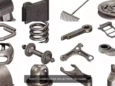 RUSTY COMBO MEGA VALUE PACK 3D Model Collection