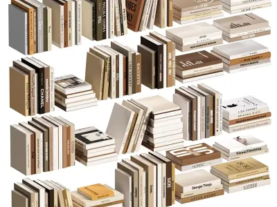 Book set1 Low-poly 3D model