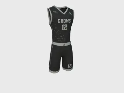 Basketball Fantasy Team Crows Uniform - Character Design Low-poly 3D model