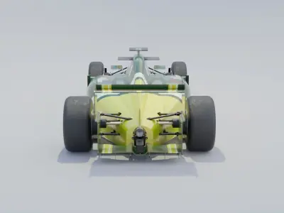 Formula 1 style race car Low-poly 3D model