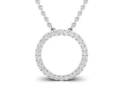 AV 637 Diamond Open Circle Pendant 3D print model