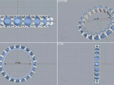 ring woman 3D print model 14