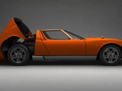 Italian Super Car with V12 Engine 3D model