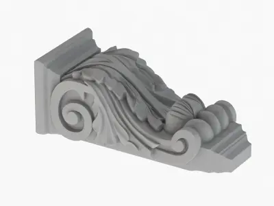 Scroll Corbel 16 3D model