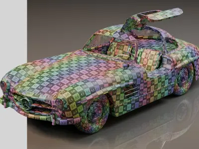 Mercedes Benz - 300SL Gullwing 3D model