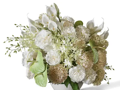 Flower Set 107 Pure Botanical Charm 3D model