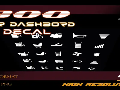 300 car dashbord decal Texture