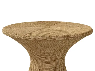 Woven rope coffee table 3D model