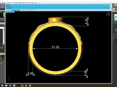 Luxury Ruby Diamond Bird Motif Men Ring 3D Model 4044 3D print model