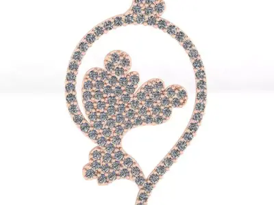 free jewelry pendant Free 3D print model 2