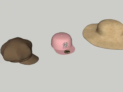 hat accessories fashion baseball beach 3D model