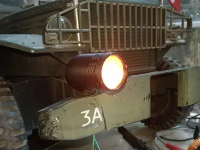 WC 45-50 GRAL PATTON COMAND CAR REAR WINDOW RED SEARCH LIGHT 3D print model