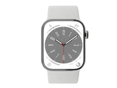 Apple Watch 8 Series - Silver Stainless Steel 3ds Max 3D model