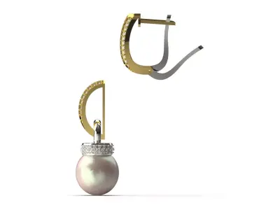 Pearl Drop Earring Set Classic Shine with a Modern Touch ps0012 3D print model