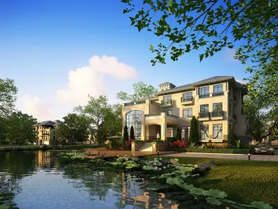 3D model of 2022 luxury fashion villa exterior 28 3D model