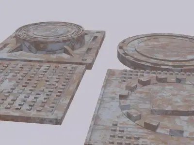 Manhole 3D model 3D print model